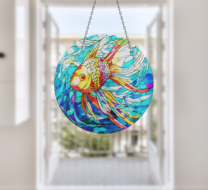 Goldfish Suncatcher Decor Brighten Any Space with Glass Suncatchers | Myphotostation
