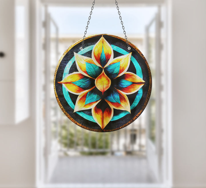 Turquoise Lotus Suncatcher Decor Beautiful Home Decor | Myphotostation
