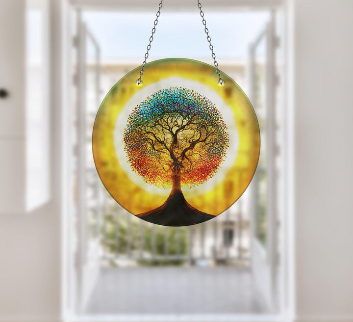 Brown Life of tree Suncatcher