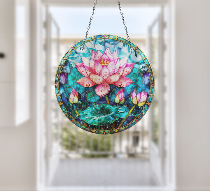 Pink Lotus Suncatcher Decor Sun Catchers | Myphotostation
