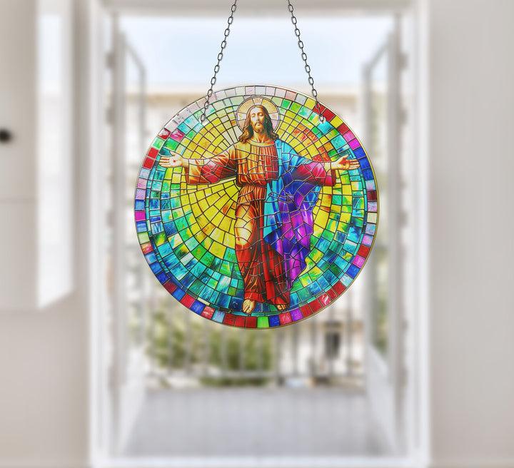 Neon Christ Suncatcher Decor Transform Windows with Suncatchers | Myphotostation
