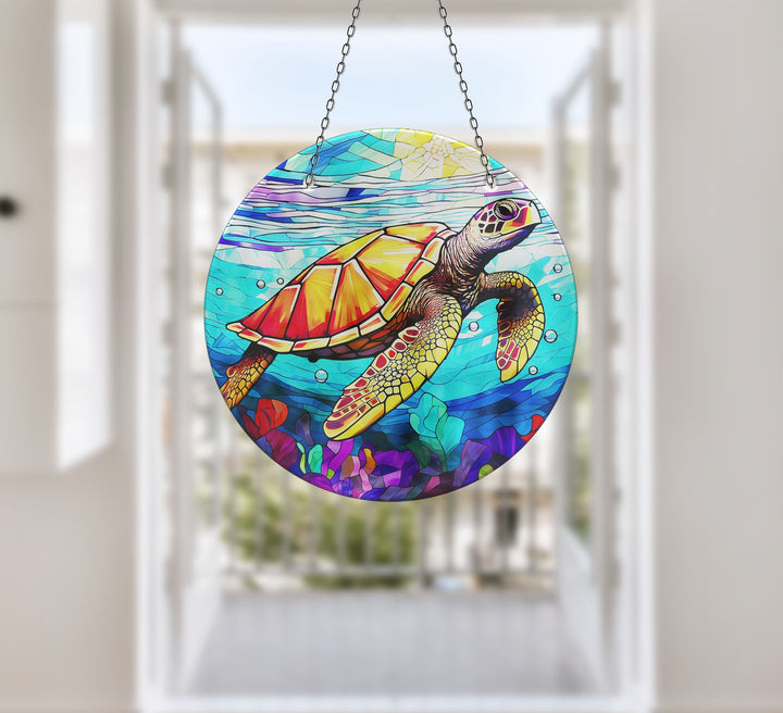 Tropical Seaturtle Suncatcher Sun Catcher for Window | Myphotostation
