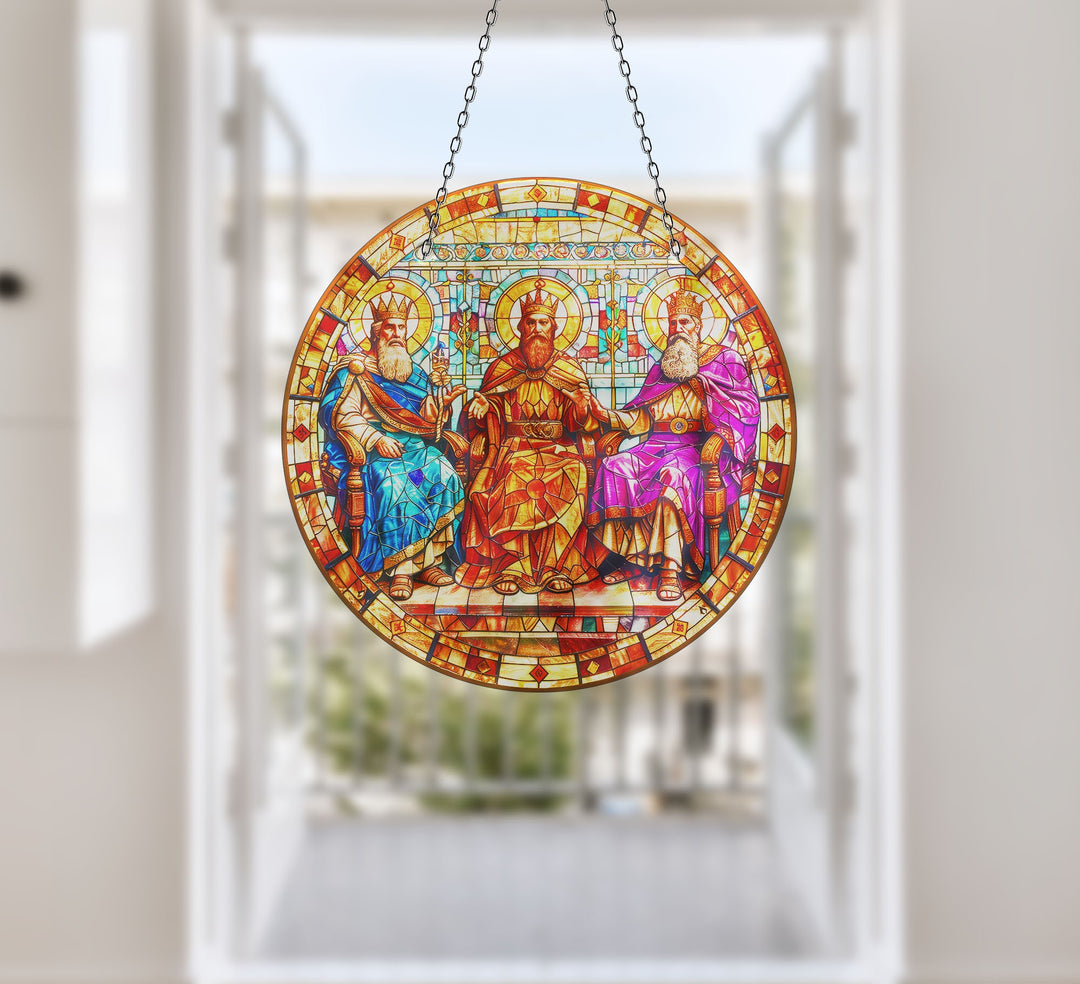 Stained Christian Suncatcher Elegant Tempered Glass Design for Windows | Myphotostation
