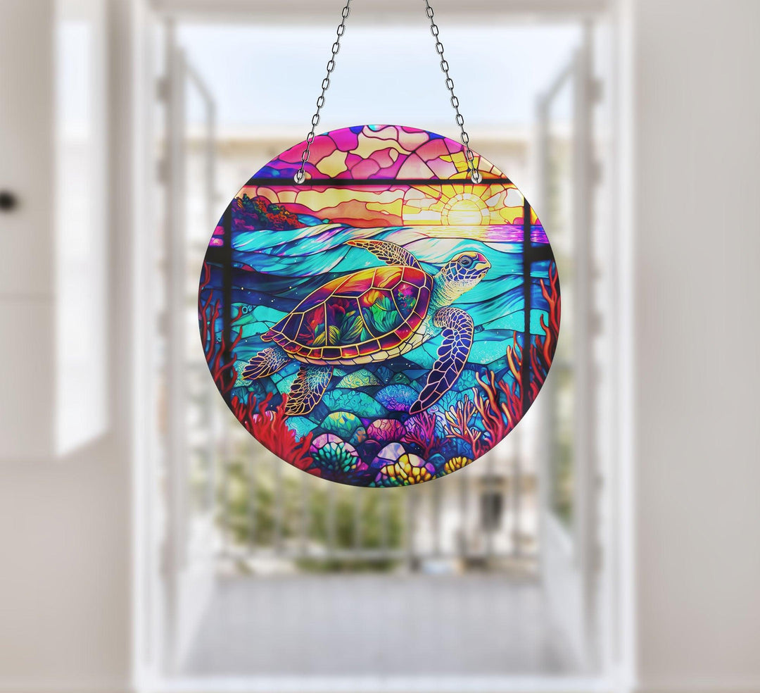 Purple Seaturtle Suncatcher