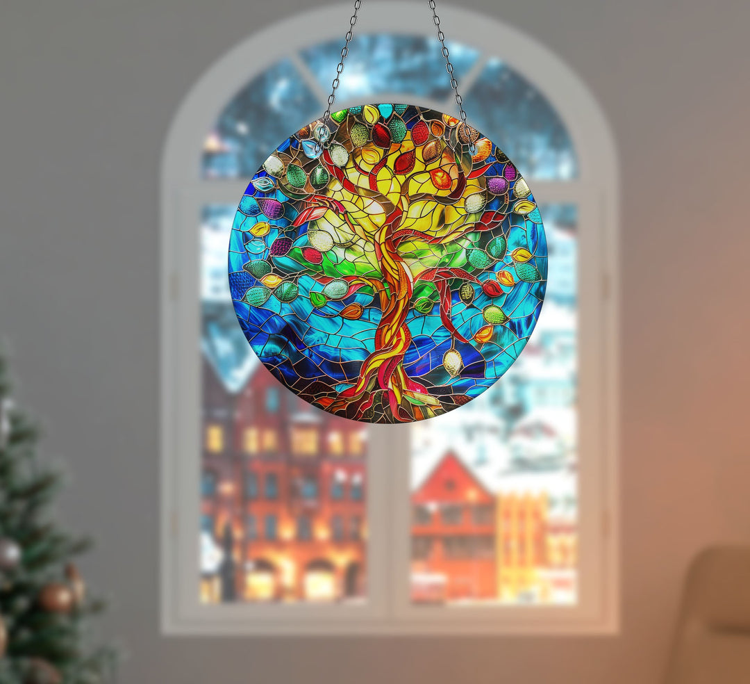 Vivid Life of tree Suncatcher Decor Glass Suncatchers | Myphotostation
