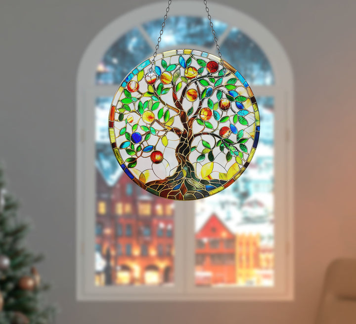 Colored Tree of Life Suncatcher Decor Brighten Any Space with Glass Suncatchers | Myphotostation
