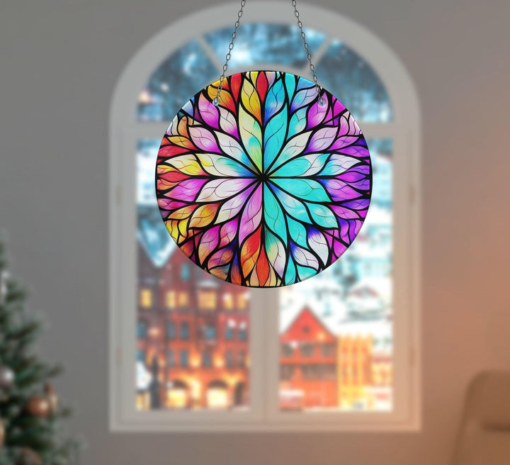 Purple Lotus Suncatcher Decor Durable Tempered Glass | Myphotostation
