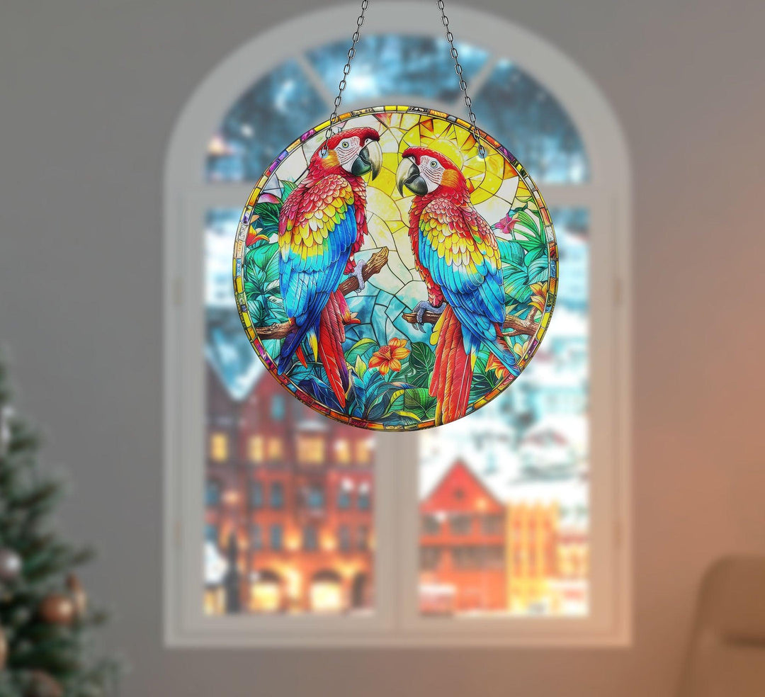 Parrots Suncatcher Decor Sun Catcher for Window | Myphotostation
