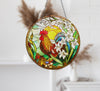 Colorful Rooster Stained  Suncatcher