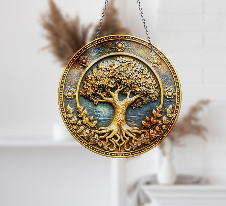 Metal Life of tree Suncatcher Brighten Any Space with Glass Suncatchers | Myphotostation
