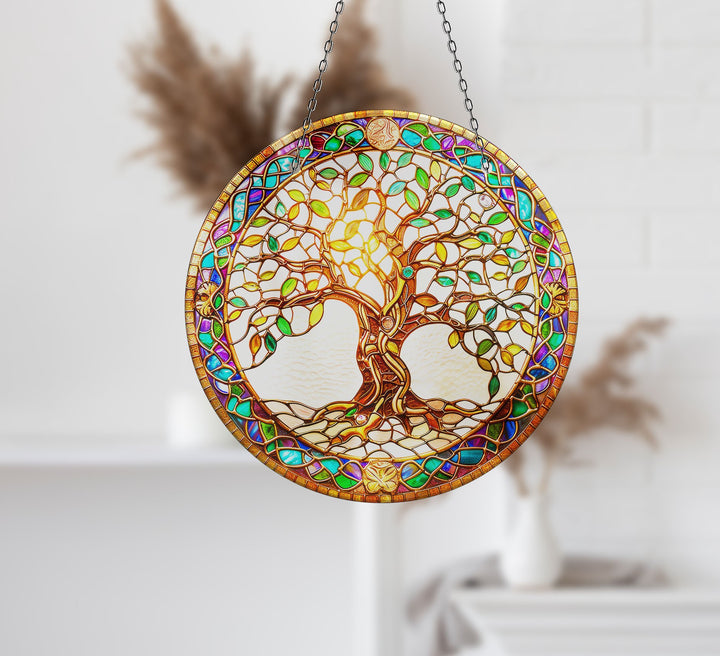 Life of tree Shiny Suncatcher Decor Sun Catcher for Window | Myphotostation
