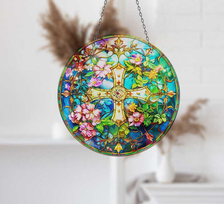 Jesus Christ Green Suncatcher  Brighten Windows | Myphotostation
