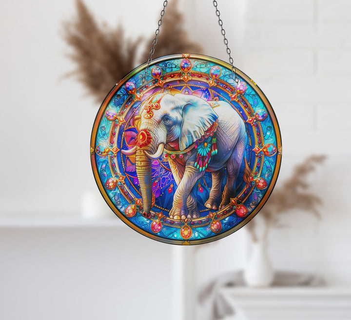 Indian Elephant Suncatcher Unique Stained Glass Suncatchers | Myphotostation
