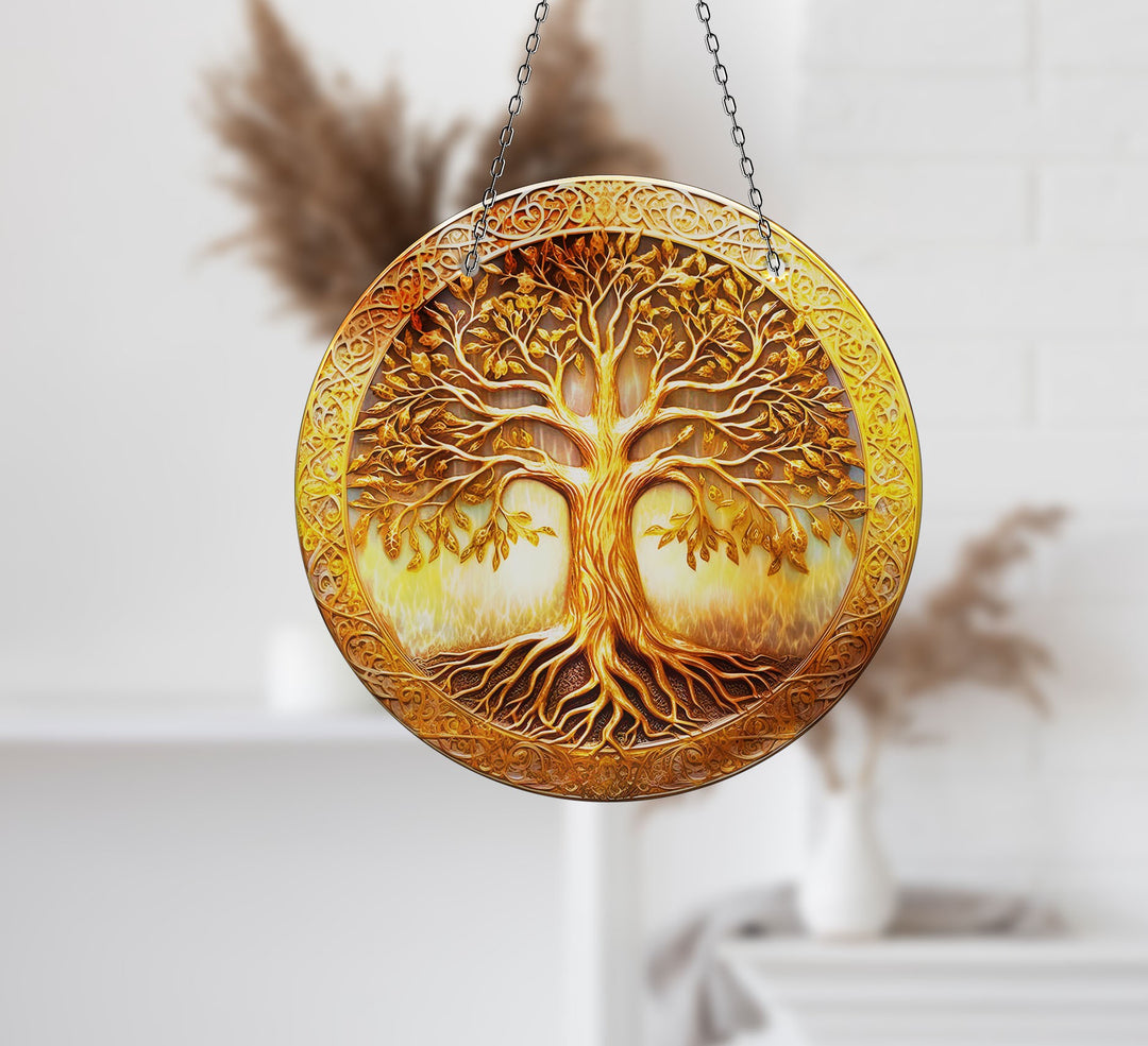 Gold Tree of Life Suncatcher Perfect Gift | Myphotostation
