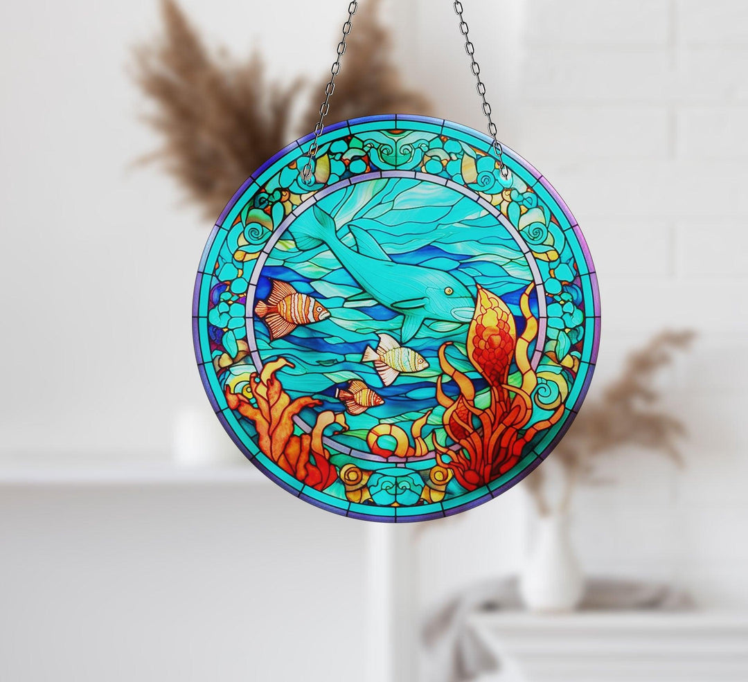 Fish Stained Suncatcher Tempered Glass | Myphotostation
