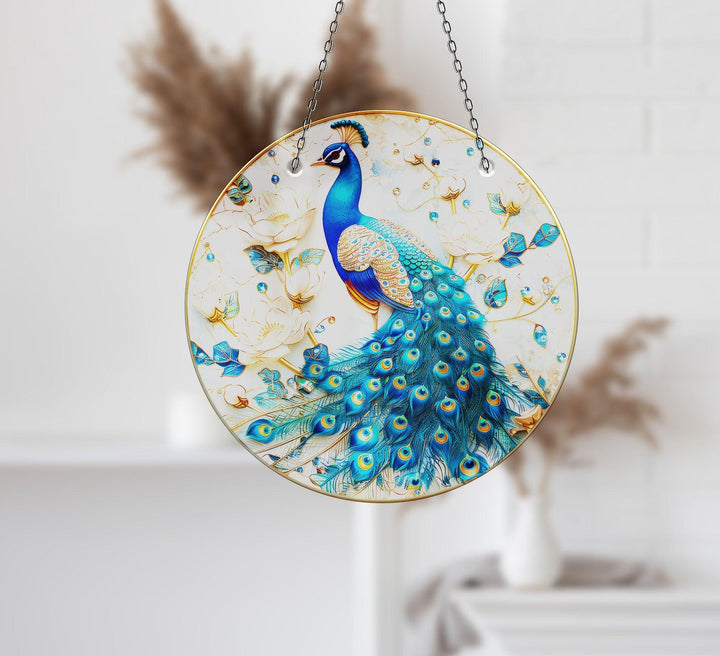 Turquoise Peacock Suncatcher Perfect Gift | Myphotostation
