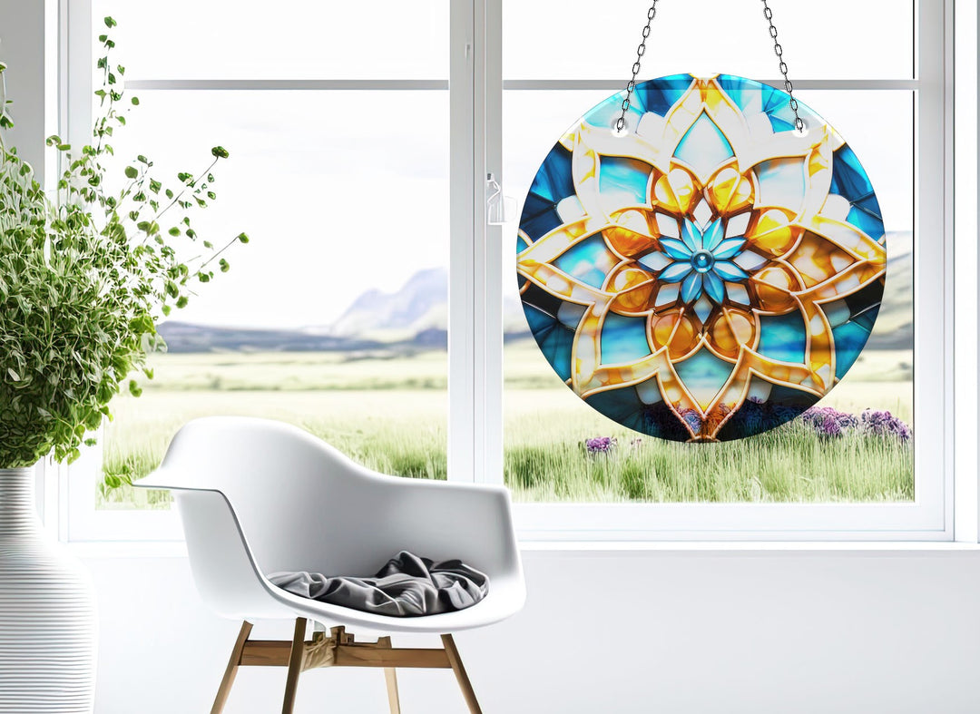 Gold Lotus Suncatcher Decor Moon Suncatchers | Myphotostation
