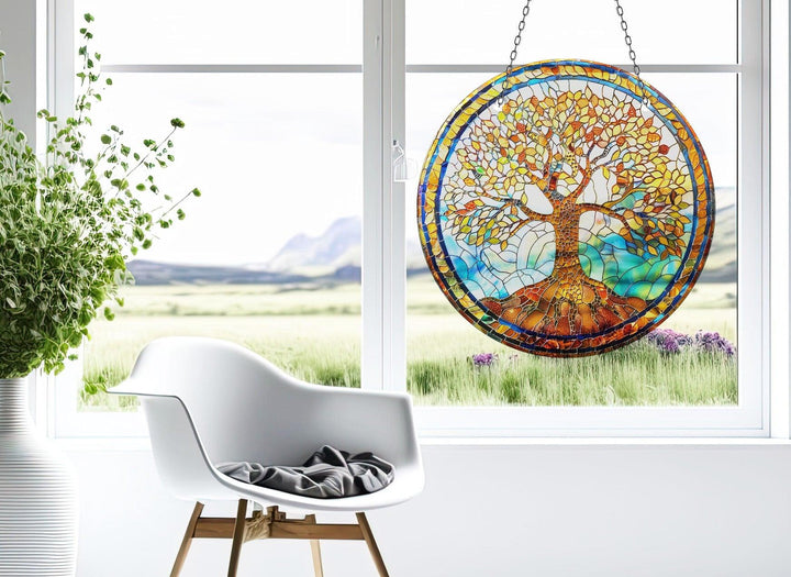 Gold Life of tree Suncatcher Decor Sun Catchers | Myphotostation
