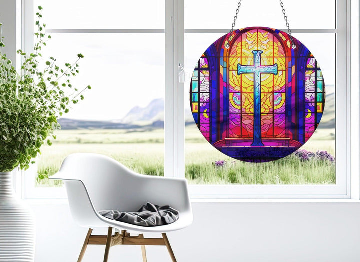 Christian Suncatcher Decor Stained Glass Suncatchers | Myphotostation
