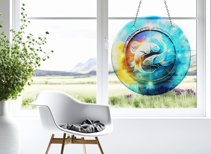 Koi Fish Blue Suncatcher Decor  Brighten Windows | Myphotostation
