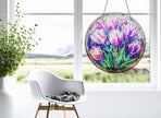 Floral Stained  Suncatcher