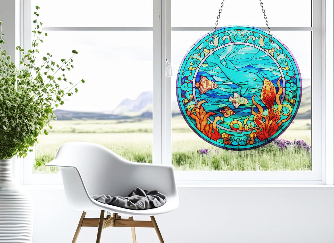 Fish Stained Suncatcher Moon Suncatchers | Myphotostation
