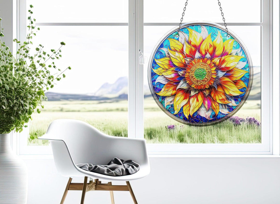 Sunflower Decor Suncatcher Perfect Gift | Myphotostation
