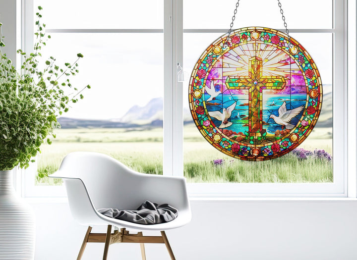 Peace Sign Jesus Suncatcher Sun Catchers | Myphotostation
