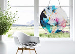 Flower Suncatcher Decor Tempered Glass