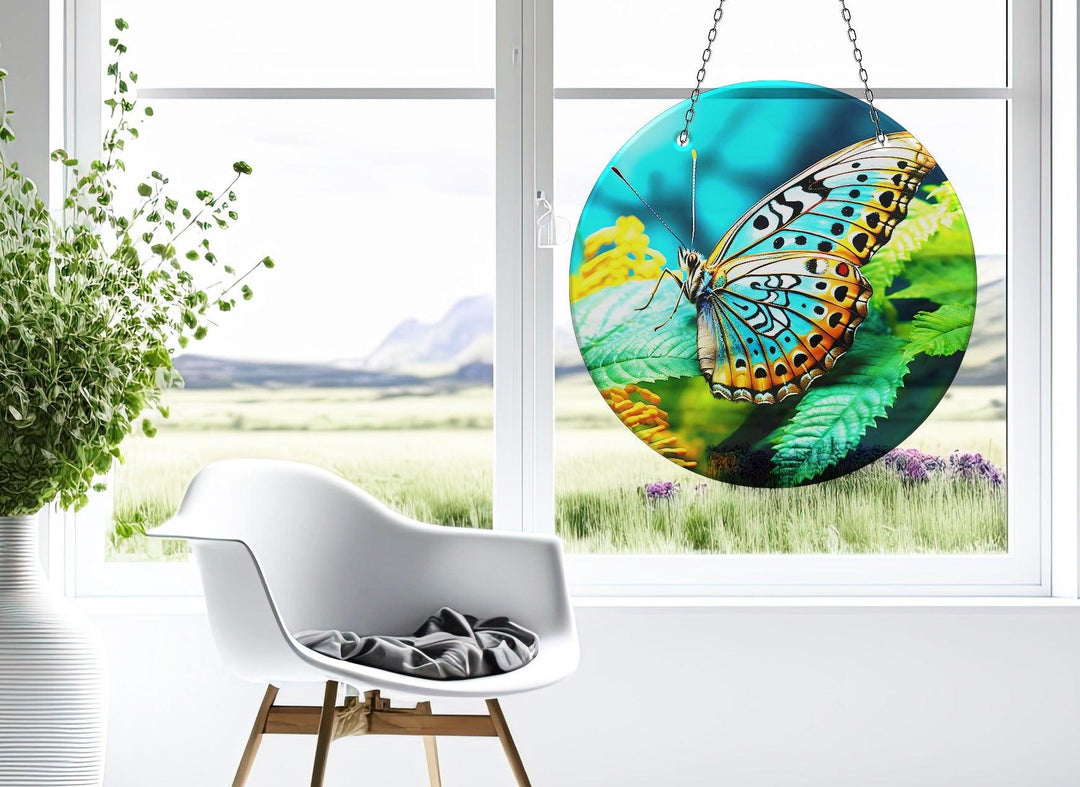 Blue Butterfly Suncatcher Decor Brighten Windows | Myphotostation
