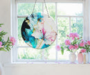 Flower Suncatcher Decor Tempered Glass