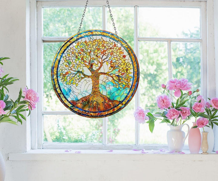 Gold Life of tree Suncatcher Decor Perfect Gift | Myphotostation
