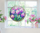 Floral Stained  Suncatcher