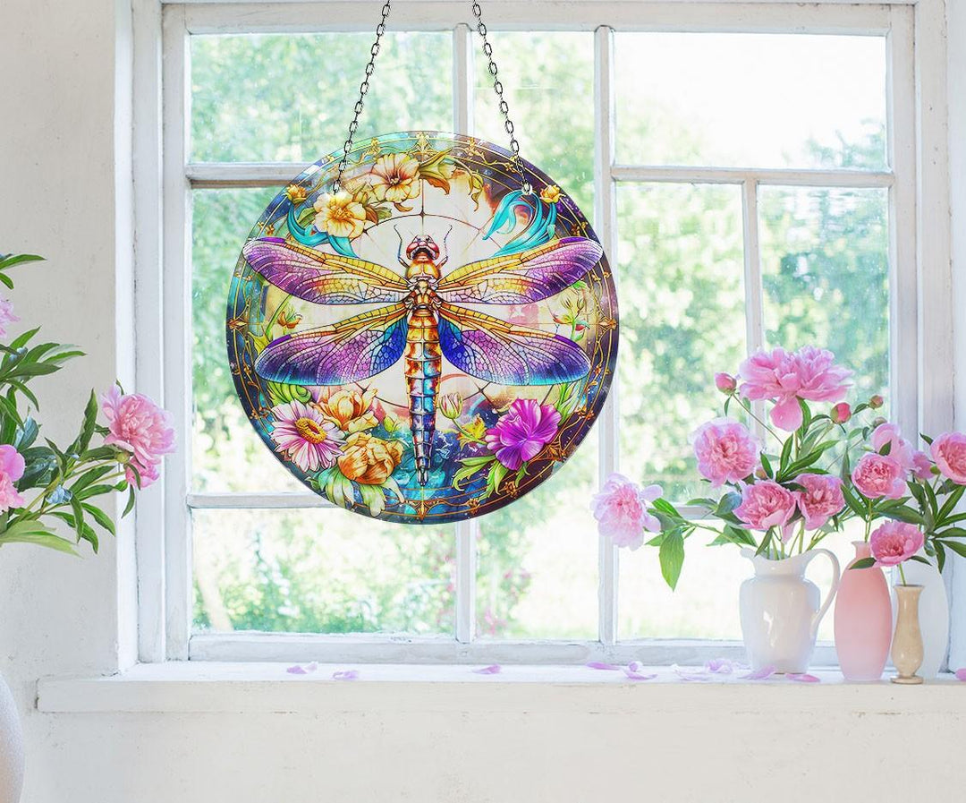 Colorful Dragonfly Suncatcher Decor Colorful Sun | Myphotostation 
