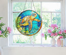 Seaturtle Suncatcher Decor Tempered Glass