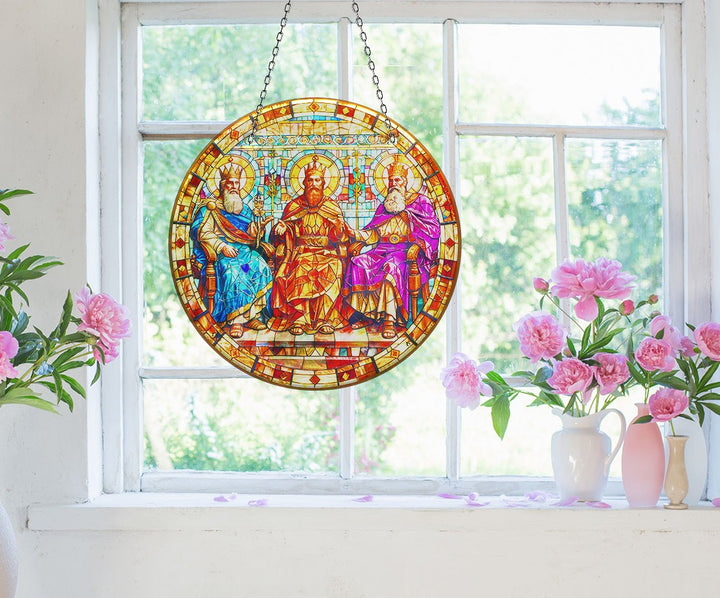 Stained Christian Suncatcher Transform Windows with Suncatchers | Myphotostation
