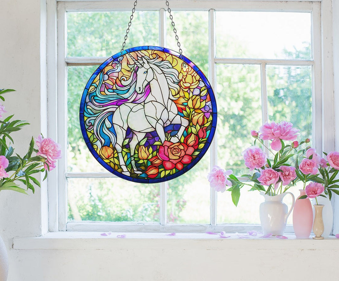 White Horse Stained Suncatcher Sun Catchers | Myphotostation
