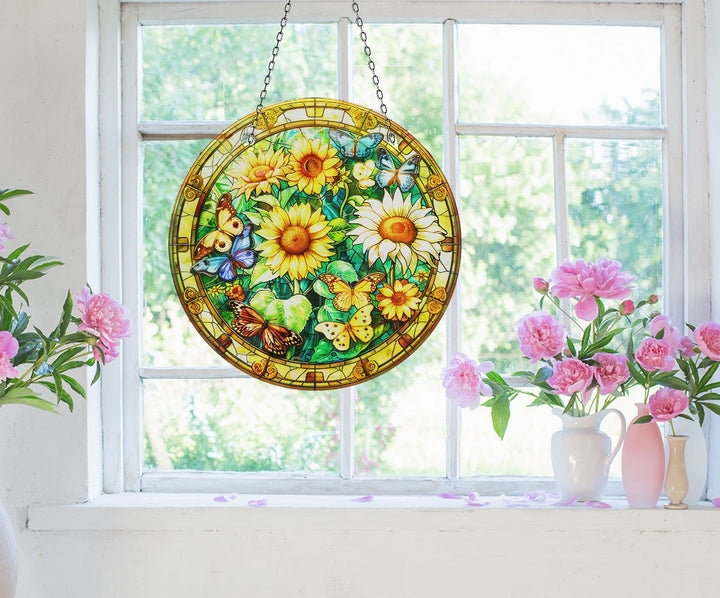 Sunflowers Suncatcher Stained Glass Suncatchers | Myphotostation
