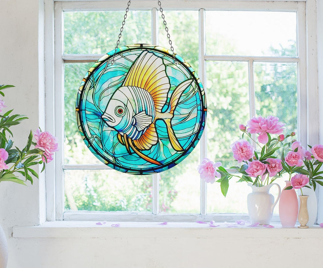 Blue Big Fish Suncatcher Colorful Sun | Myphotostation
