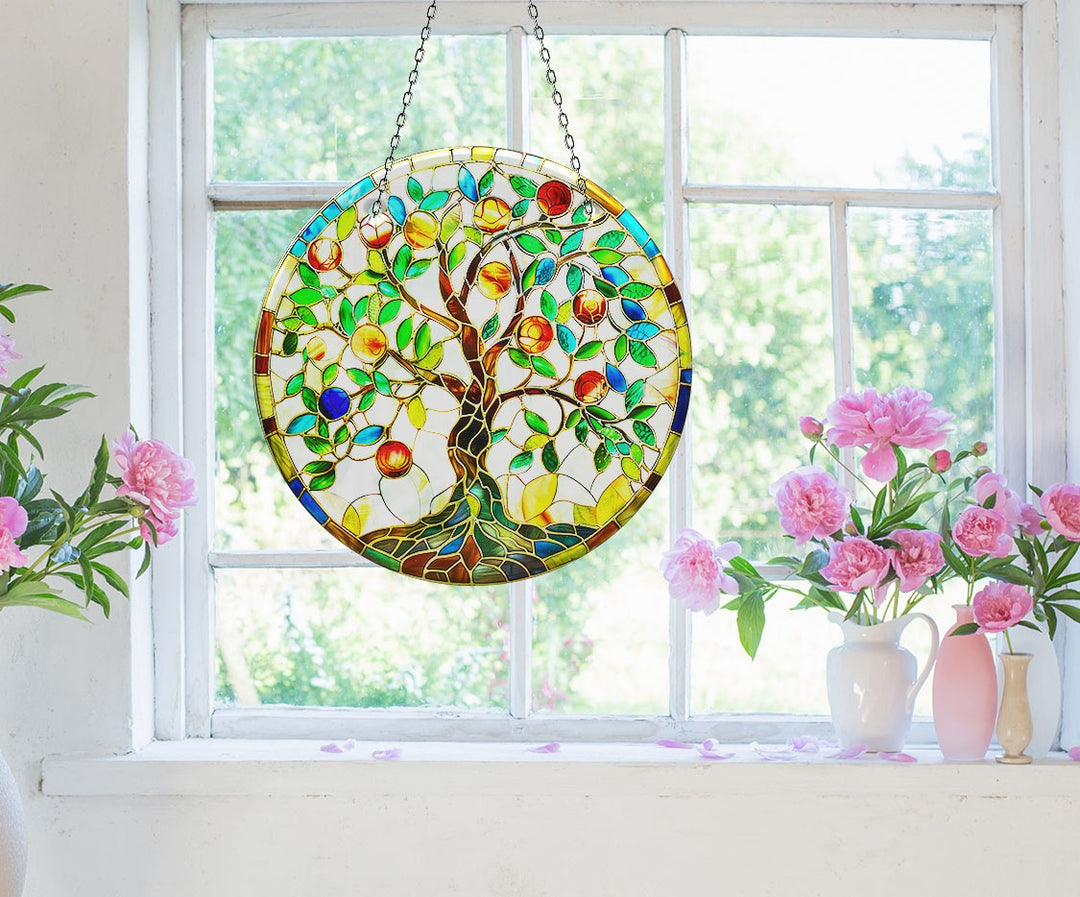 Colored Tree of Life Suncatcher Decor Sun Catchers | Myphotostation
