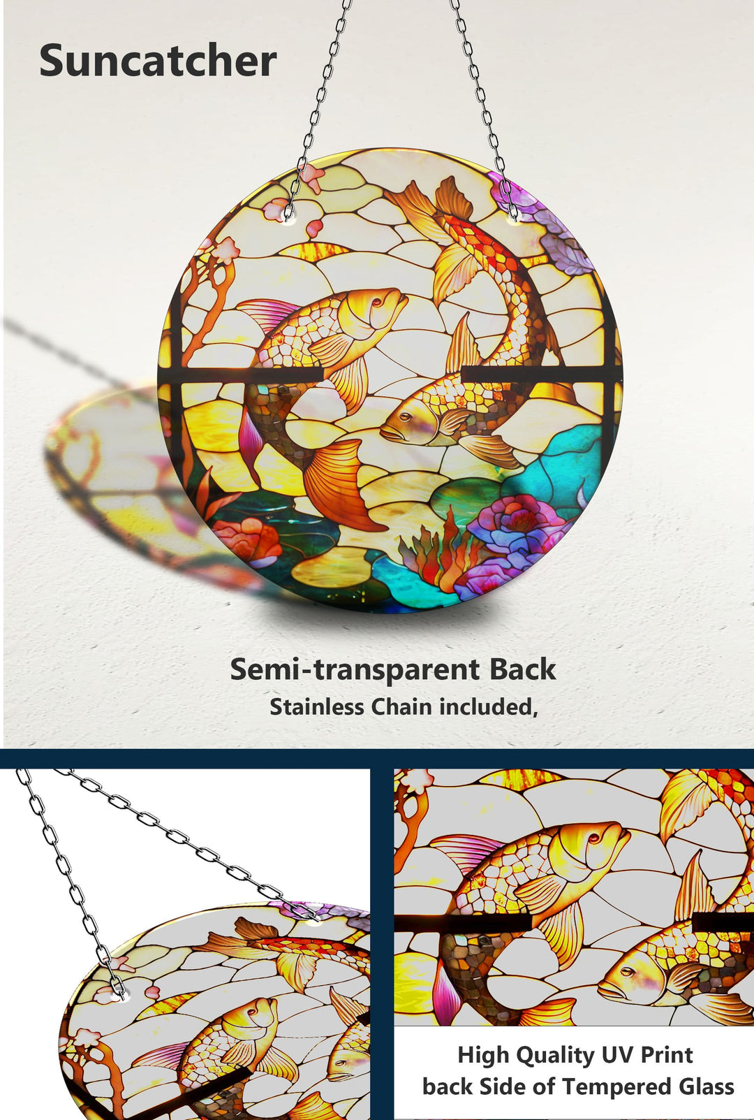 Yin-Yang Fishes Suncatcher