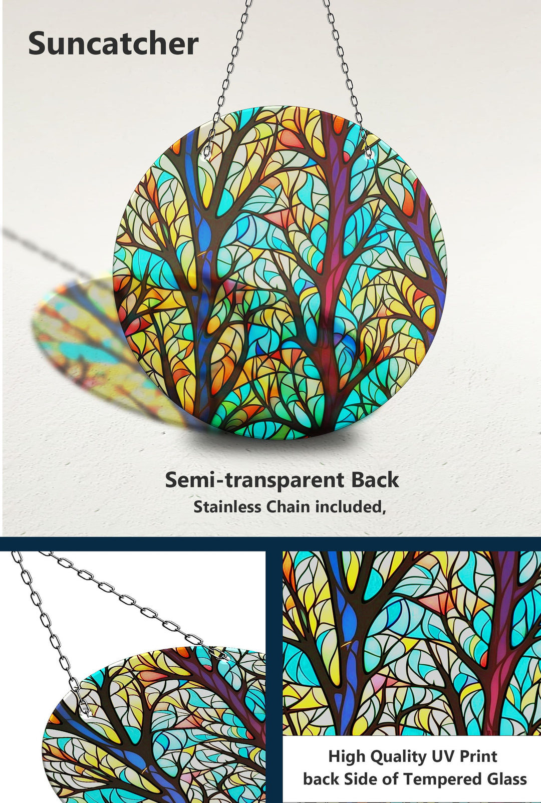 Leaves Tree Colored Suncatcher