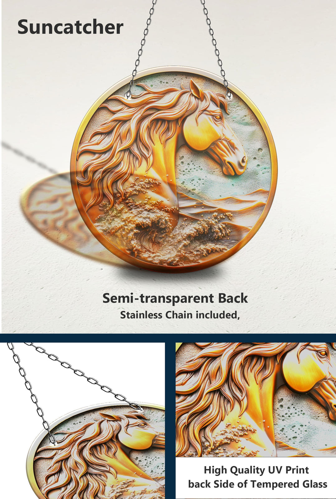 Golden Horse Suncatcher