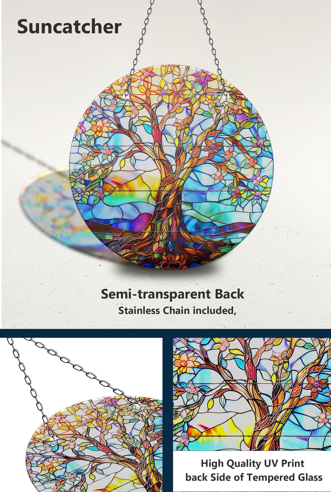 Life of tree Colored Suncatcher Decor