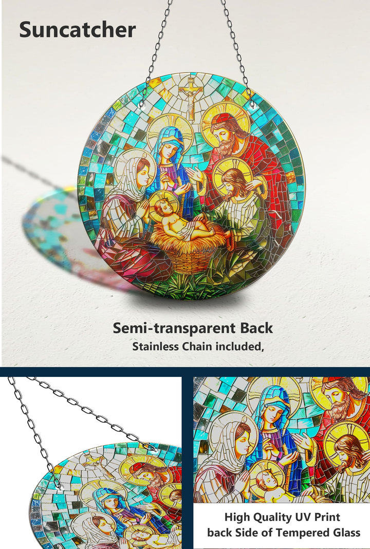 Christ Mosaic Suncatcher Decor