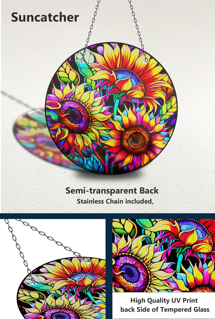 Vivid Sunflower Suncatcher Decor