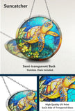 Seaturtle Suncatcher Decor Tempered Glass