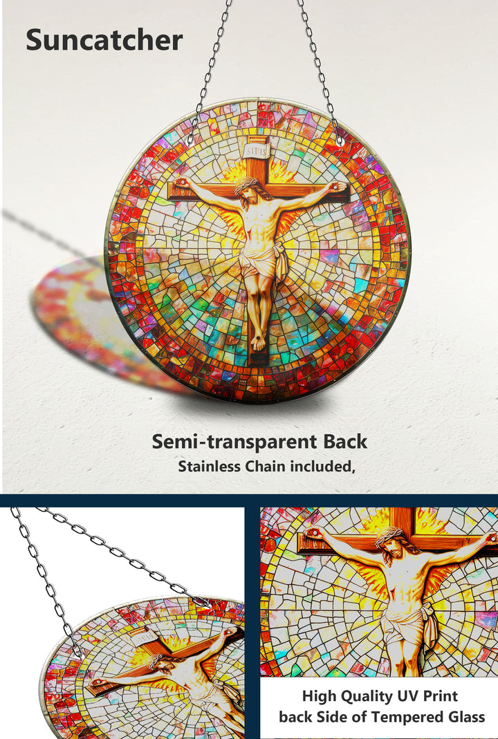 Religious Christ Mosaic Suncatcher