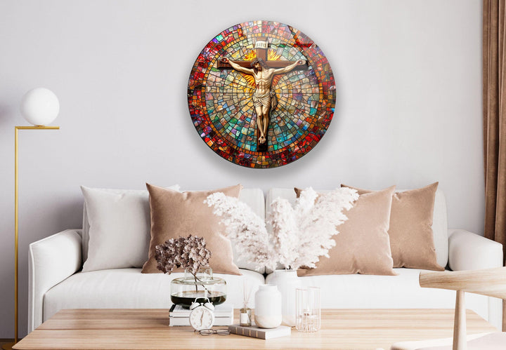 Religious Christ Mosaic Suncatcher Beautiful Home Decor | Myphotostation
