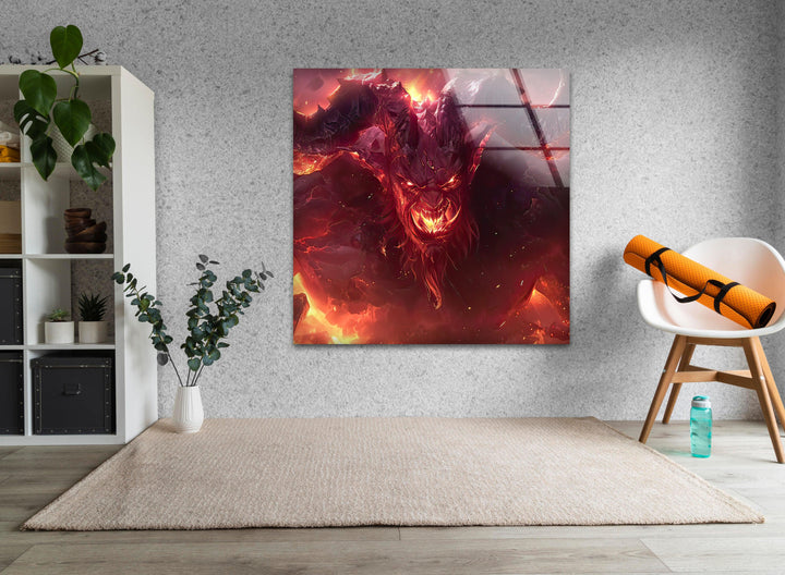 Demon Glass Wall Art large glass photo prints, glass wall photos
